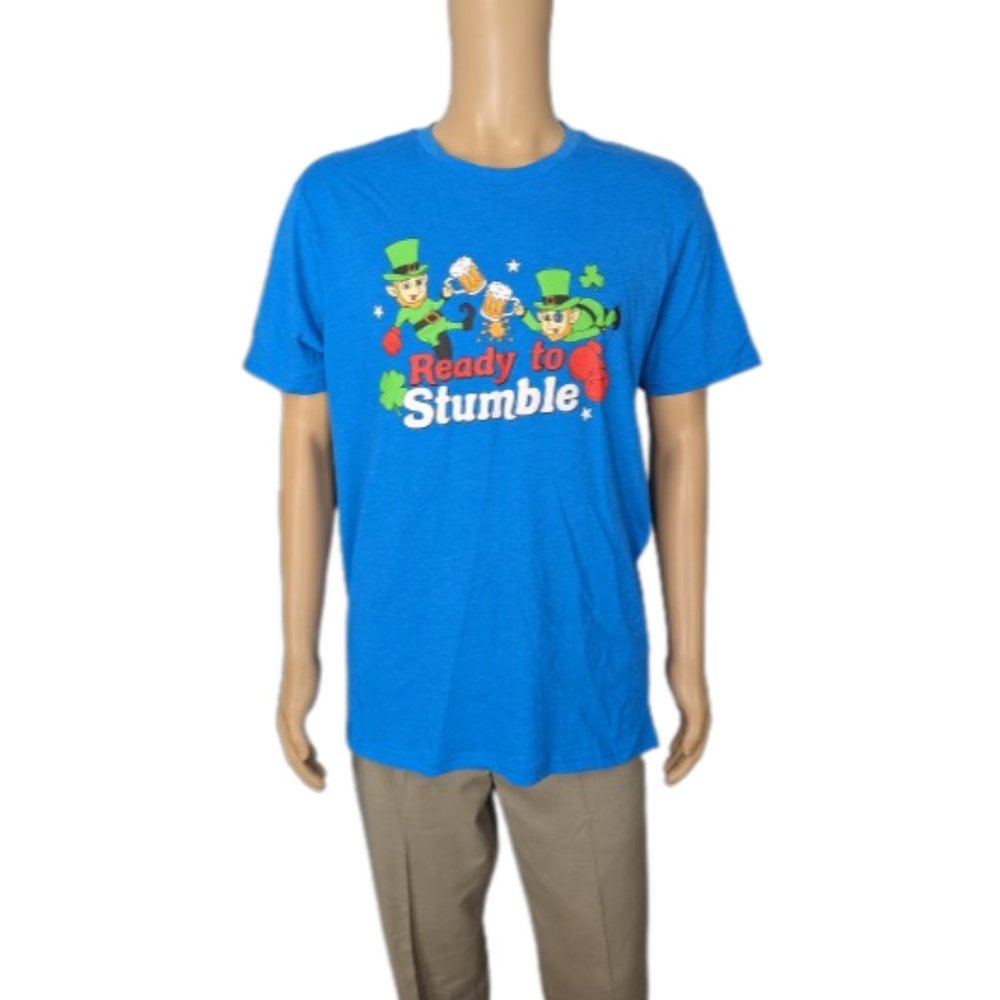 Main and Local Blue Ready to Stumble Graphic T-Shirt L